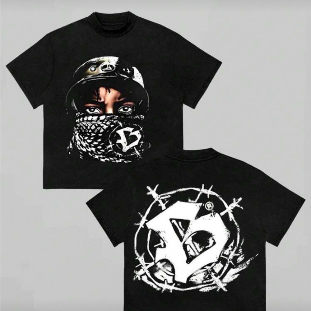 Black Graphic Kids T-Shirt